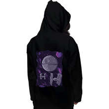 Load image into Gallery viewer, Daily_Deal_Shirts Pullover Hoodies, Unisex / Small / Black Pixel Death Star
