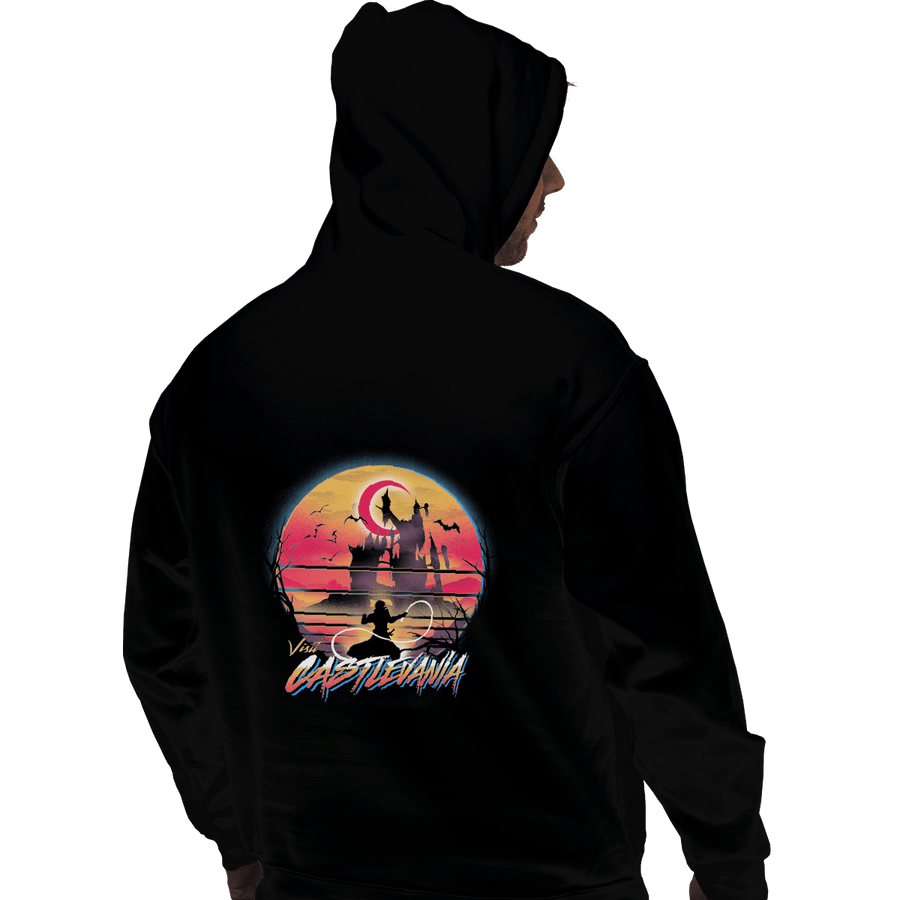 Shirts Zippered Hoodies, Unisex / Small / Black Retro Wave Castlevania