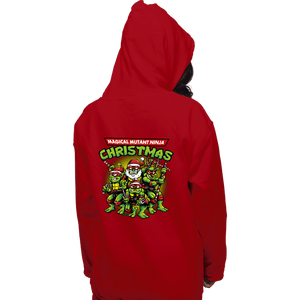 Daily_Deal_Shirts Pullover Hoodies, Unisex / Small / Red Christmas Ninjas