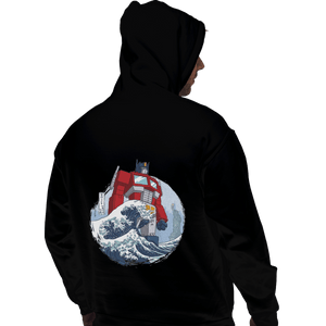 Shirts Zippered Hoodies, Unisex / Small / Black Wave Optimus