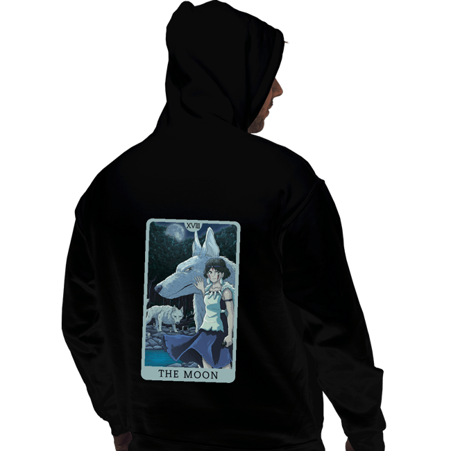 Daily_Deal_Shirts Pullover Hoodies, Unisex / Small / Black Tarot Ghibli The Moon
