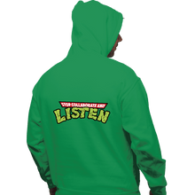 Load image into Gallery viewer, Daily_Deal_Shirts Pullover Hoodies, Unisex / Small / Irish Green Stop Collaborate And Listen
