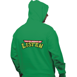 Daily_Deal_Shirts Pullover Hoodies, Unisex / Small / Irish Green Stop Collaborate And Listen
