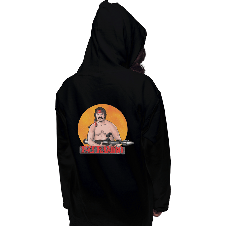 Shirts Pullover Hoodies, Unisex / Small / Black Fat Rambo