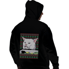 Load image into Gallery viewer, Shirts Zippered Hoodies, Unisex / Small / Black Cat Getting Yelled At Sweater
