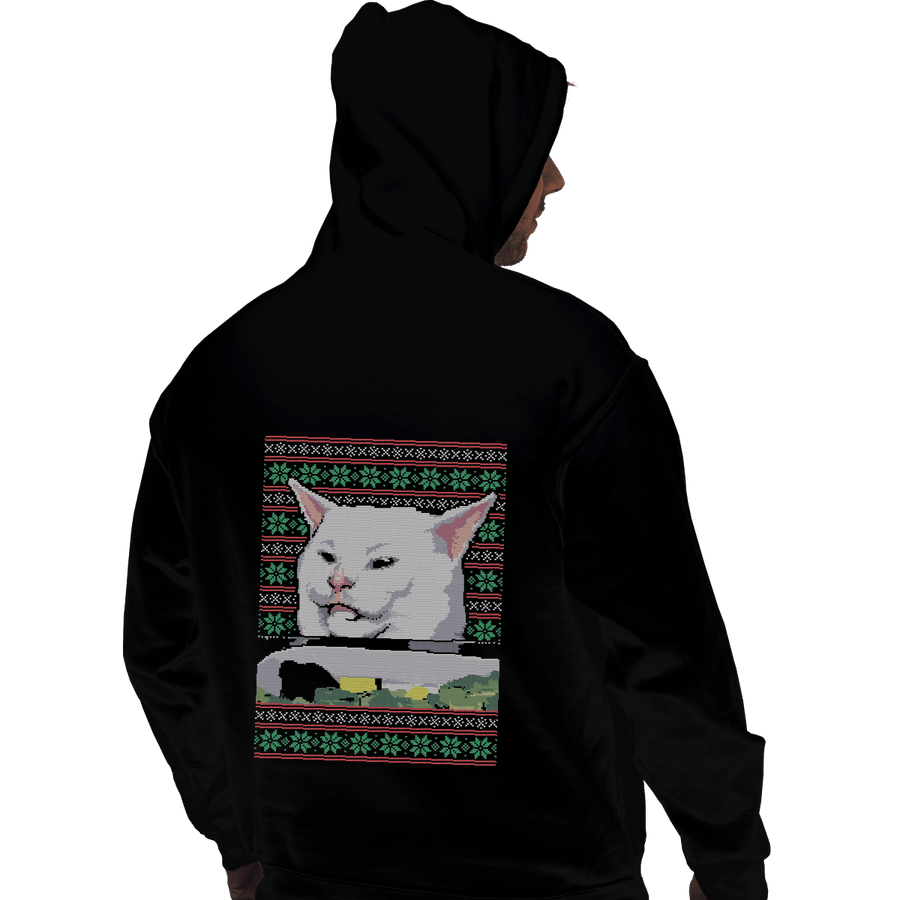 Shirts Zippered Hoodies, Unisex / Small / Black Cat Getting Yelled At Sweater