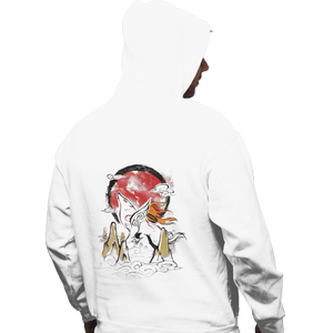 Shirts Pullover Hoodies, Unisex / Small / White Okami Ink