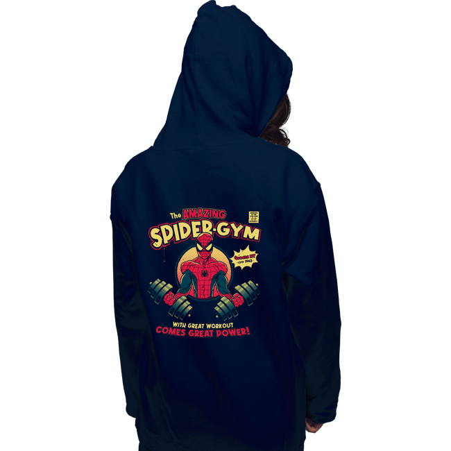 Daily_Deal_Shirts Pullover Hoodies, Unisex / Small / Navy The Amazing Spider-Gym