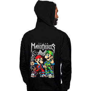 Daily_Deal_Shirts Pullover Hoodies, Unisex / Small / Black Super Metal Bros