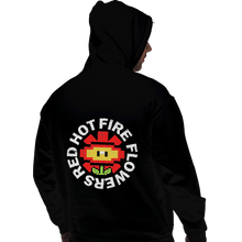 Load image into Gallery viewer, Shirts Pullover Hoodies, Unisex / Small / Black Red Hot Fire Flowers
