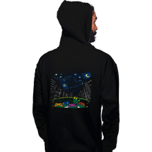 Load image into Gallery viewer, Daily_Deal_Shirts Pullover Hoodies, Unisex / Small / Black Starry City Night
