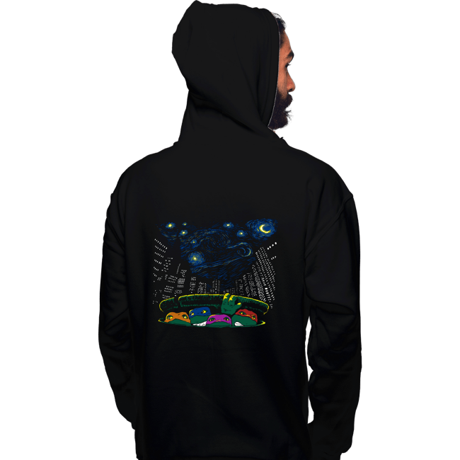 Daily_Deal_Shirts Pullover Hoodies, Unisex / Small / Black Starry City Night
