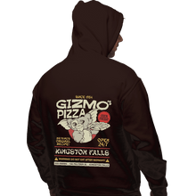 Load image into Gallery viewer, Shirts Pullover Hoodies, Unisex / Small / Dark Chocolate Gizmo&#39;s Pizza
