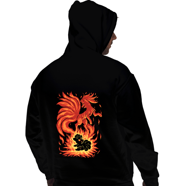 Shirts Pullover Hoodies, Unisex / Small / Black The Flame Tailed Fox Within
