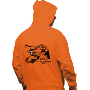 Secret_Shirts Pullover Hoodies, Unisex / Small / Orange Get Out Of Arkham Card