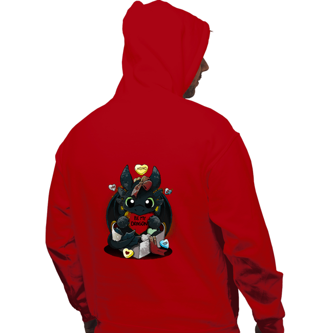 Daily_Deal_Shirts Pullover Hoodies, Unisex / Small / Red Be My Dragon