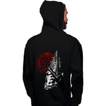 Load image into Gallery viewer, Shirts Pullover Hoodies, Unisex / Small / Black Silent Pyramid Head

