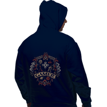 Load image into Gallery viewer, Shirts Pullover Hoodies, Unisex / Small / Navy Gamer Crest
