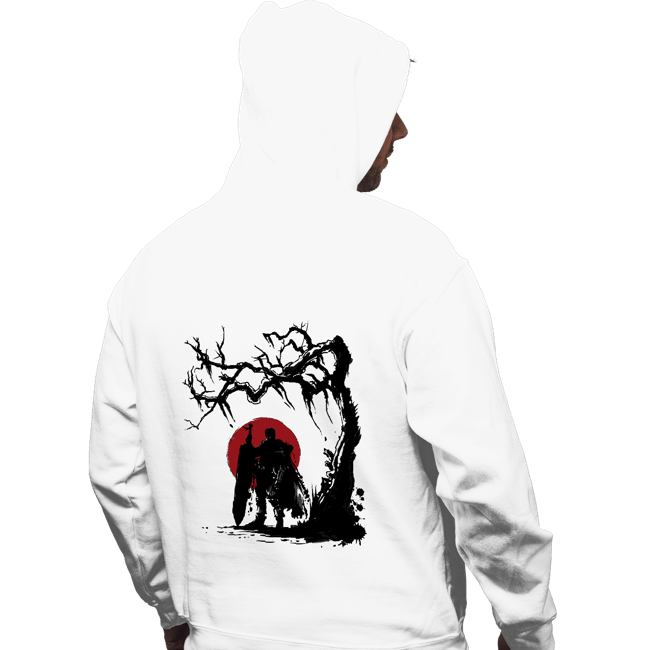 Shirts Pullover Hoodies, Unisex / Small / White Black Swordsman Under The Sun