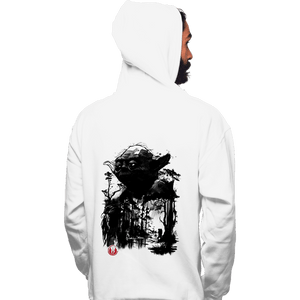 Daily_Deal_Shirts Pullover Hoodies, Unisex / Small / White The Master In The Swamp Sumi-e