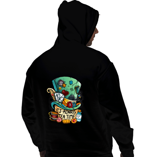 Daily_Deal_Shirts Pullover Hoodies, Unisex / Small / Black It's Always Tea Time