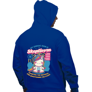 Daily_Deal_Shirts Pullover Hoodies, Unisex / Small / Royal Blue Scepticorn