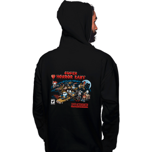 Daily_Deal_Shirts Pullover Hoodies, Unisex / Small / Black Super Horror Kart