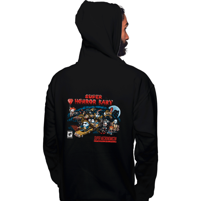 Daily_Deal_Shirts Pullover Hoodies, Unisex / Small / Black Super Horror Kart