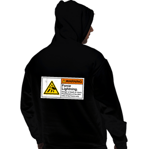 Daily_Deal_Shirts Pullover Hoodies, Unisex / Small / Black Caution Force Lightning