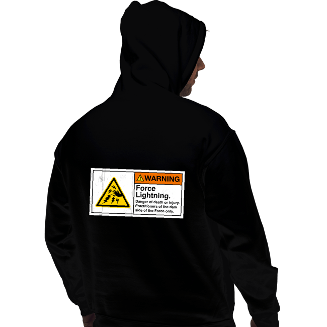 Daily_Deal_Shirts Pullover Hoodies, Unisex / Small / Black Caution Force Lightning