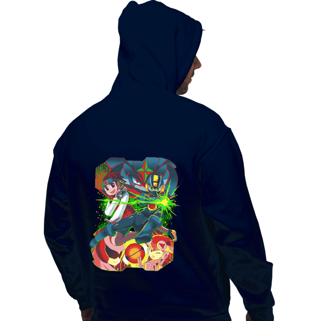 Shirts Pullover Hoodies, Unisex / Small / Navy Rockman EXE