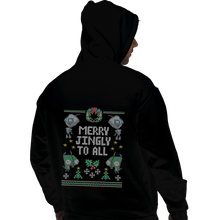 Load image into Gallery viewer, Shirts Zippered Hoodies, Unisex / Small / Black Merry Jingly

