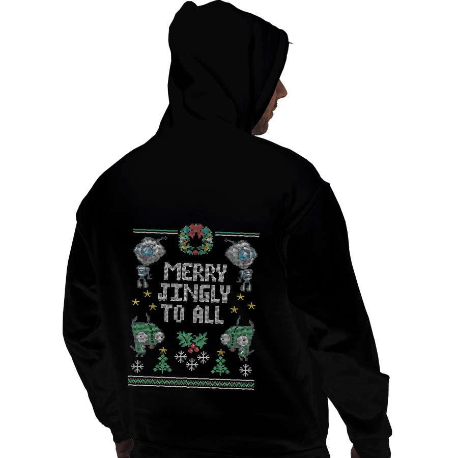 Shirts Zippered Hoodies, Unisex / Small / Black Merry Jingly