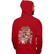 Load image into Gallery viewer, Shirts Pullover Hoodies, Unisex / Small / Red Street Fighter DBZ
