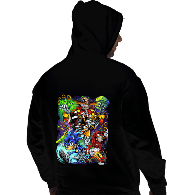 Last_Chance_Shirts Pullover Hoodies, Unisex / Small / Black Robotnik VS Sonic