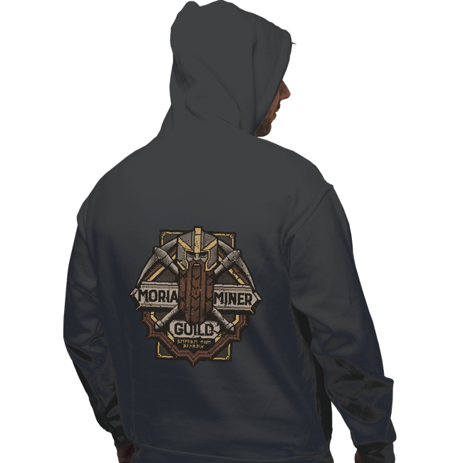 Shirts Pullover Hoodies, Unisex / Small / Sports Grey Moria Miner Guild