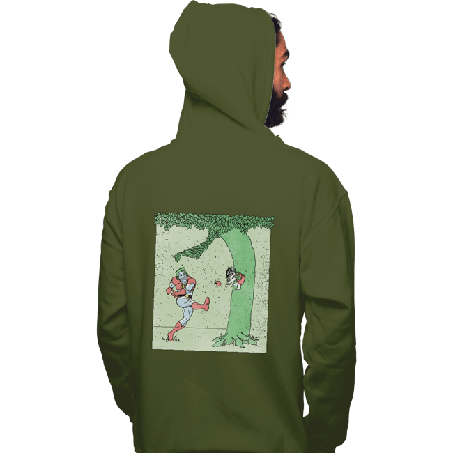 Secret_Shirts Pullover Hoodies, Unisex / Small / Military Green Captn Planet