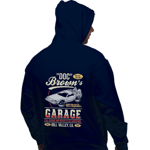 Shirts Pullover Hoodies, Unisex / Small / Navy Doc Brown's Garage