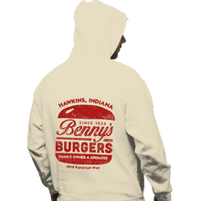 Load image into Gallery viewer, Shirts Pullover Hoodies, Unisex / Small / Sand Benny&#39;s Burgers
