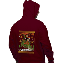 Load image into Gallery viewer, Shirts Pullover Hoodies, Unisex / Small / Maroon Merry Saiyan Christmas
