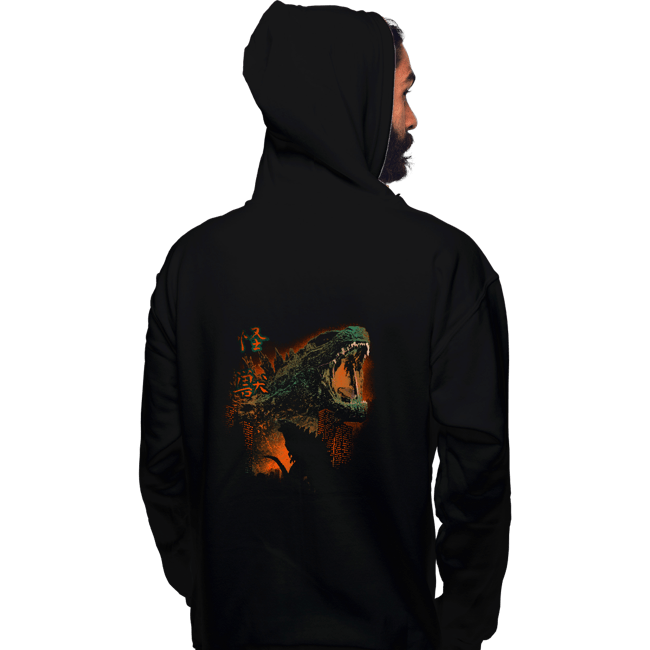 Daily_Deal_Shirts Pullover Hoodies, Unisex / Small / Black Prehistoric Kaiju