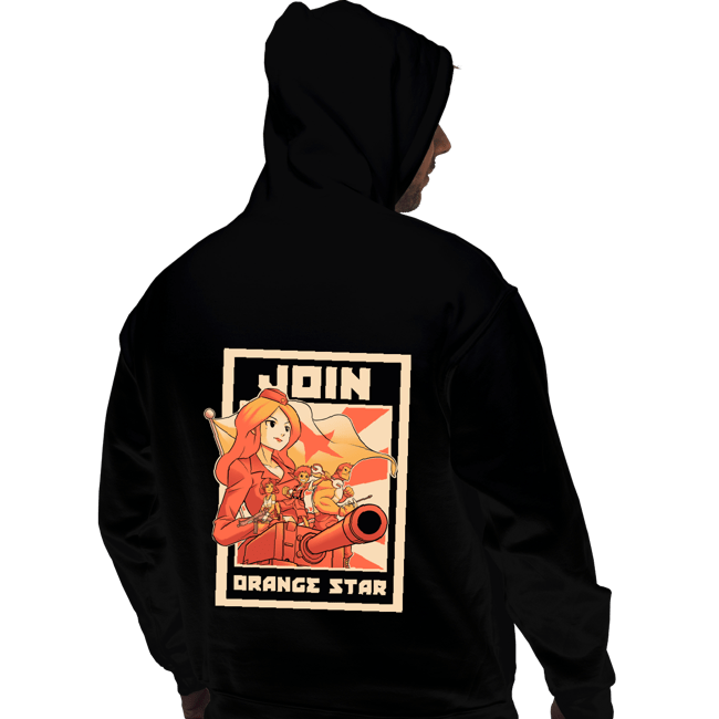 Shirts Pullover Hoodies, Unisex / Small / Black Orange Star Army