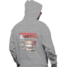 Load image into Gallery viewer, Shirts Pullover Hoodies, Unisex / Small / Sports Grey Dungeons And Cats
