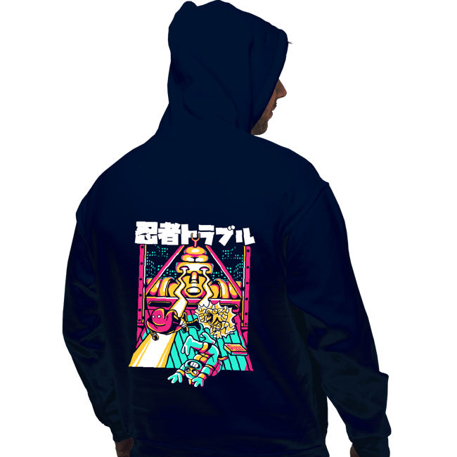 Daily_Deal_Shirts Pullover Hoodies, Unisex / Small / Navy Ninja Trouble