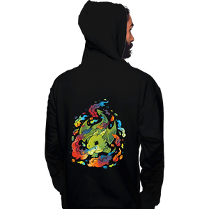 Shirts Pullover Hoodies, Unisex / Small / Black Rainbow Dragon