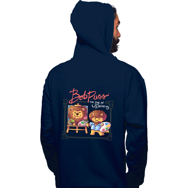 Daily_Deal_Shirts Pullover Hoodies, Unisex / Small / Navy Kitty Painter