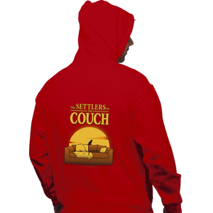 Daily_Deal_Shirts Pullover Hoodies, Unisex / Small / Red The Settlers Of The Couch