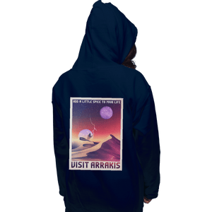 Shirts Pullover Hoodies, Unisex / Small / Navy Visit Arrakis