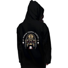 Load image into Gallery viewer, Shirts Pullover Hoodies, Unisex / Small / Black Human Trophy Hunter
