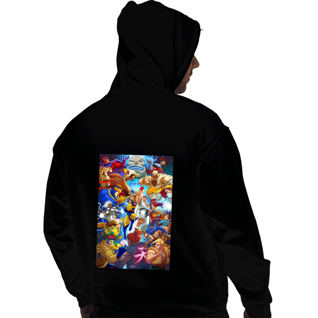 Shirts Pullover Hoodies, Unisex / Small / Black X-Men VS Street Fighter